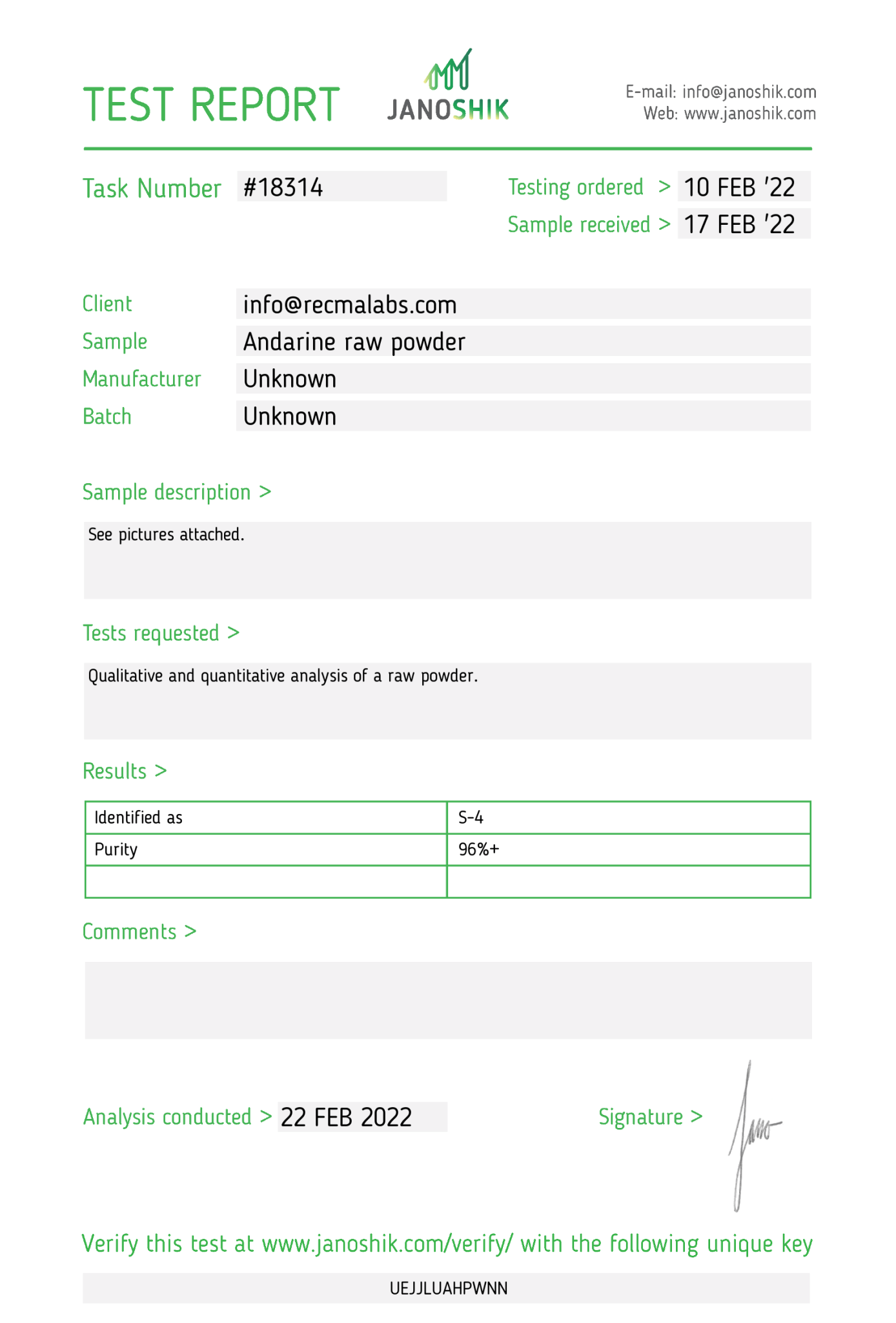 ANDARINE (S4) – Solution, 1500mg (50mg/mL) - Recma Labs